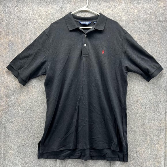 Ralph Lauren Polo Shirt Men Extra Large Adult Black Golf Golfer Preppy Pony XL - Picture 1 of 13